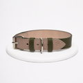 Collar cuero vegano | Oliva & Taupe